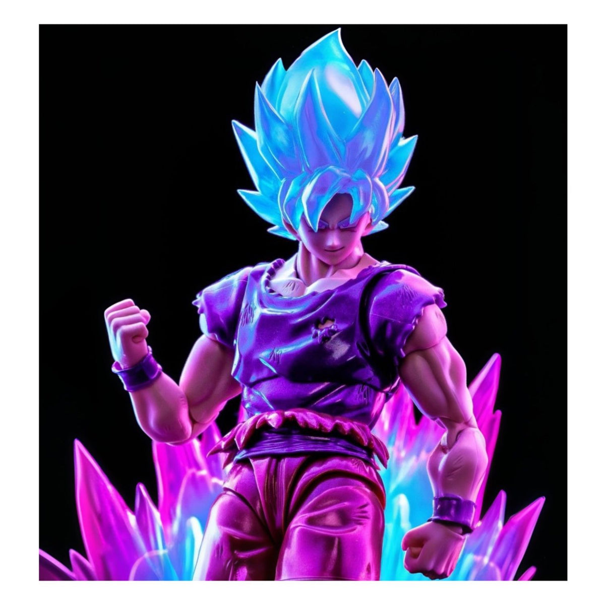 SDCC 2021 SH Figuarts SSJ God Goku Kaio-Ken Blue Evento