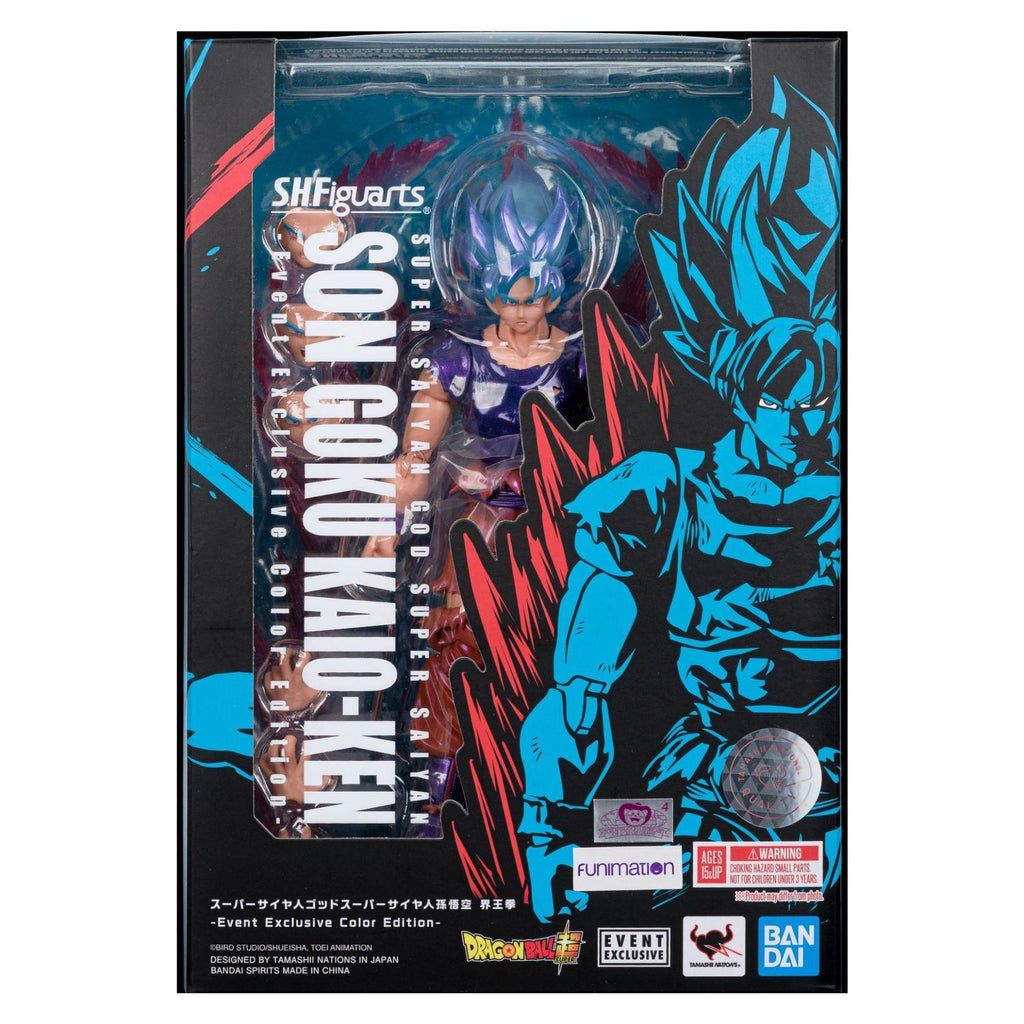 SDCC 2021 SH Figuarts SSJ God Goku Kaio-Ken Blue Evento