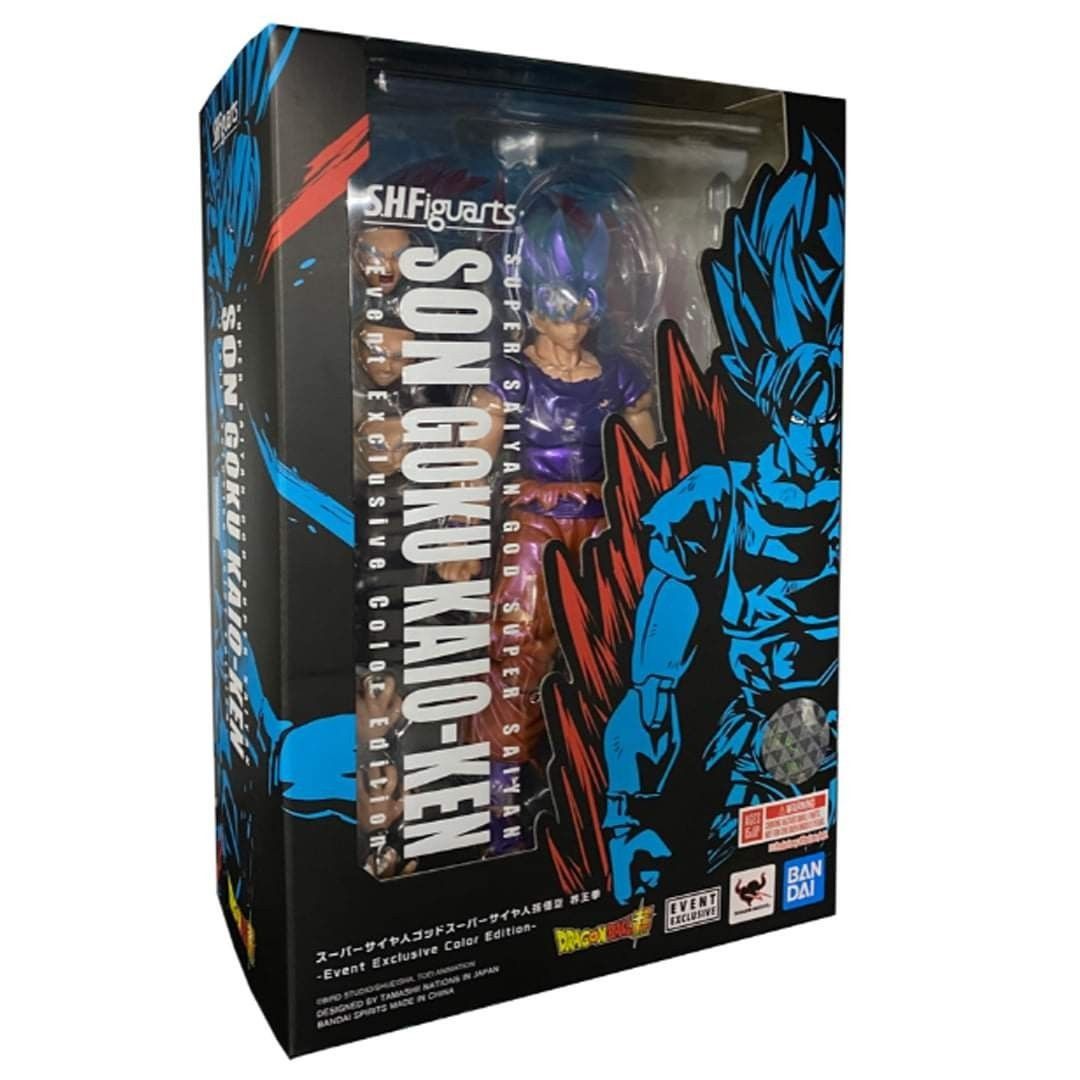 SDCC 2021 SH Figuarts SSJ God Goku Kaio-Ken Blue Evento