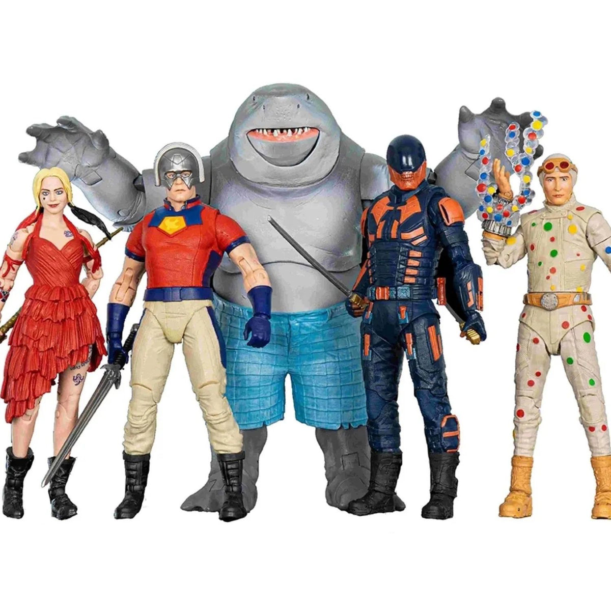 Set Escuadron DC King Shark Set 4 Rey Tiburon Mcfarlane