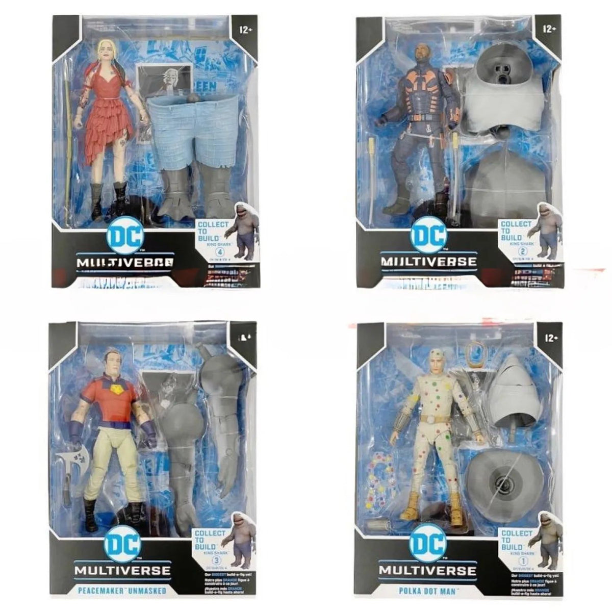 Set Escuadron DC King Shark Set 4 Rey Tiburon Mcfarlane