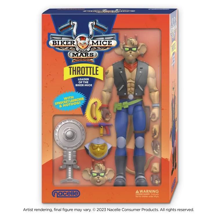 Figura Moto Ratones de Martes Biker Mice From Mars Throttle
