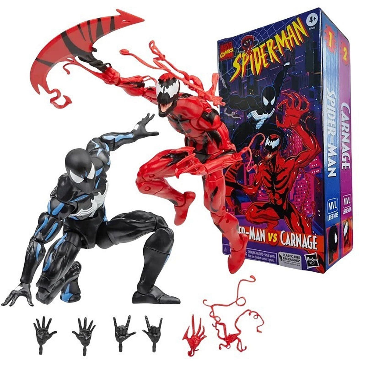 Spiderman Marvel Legends Spider-Man Black Suit & Carnage