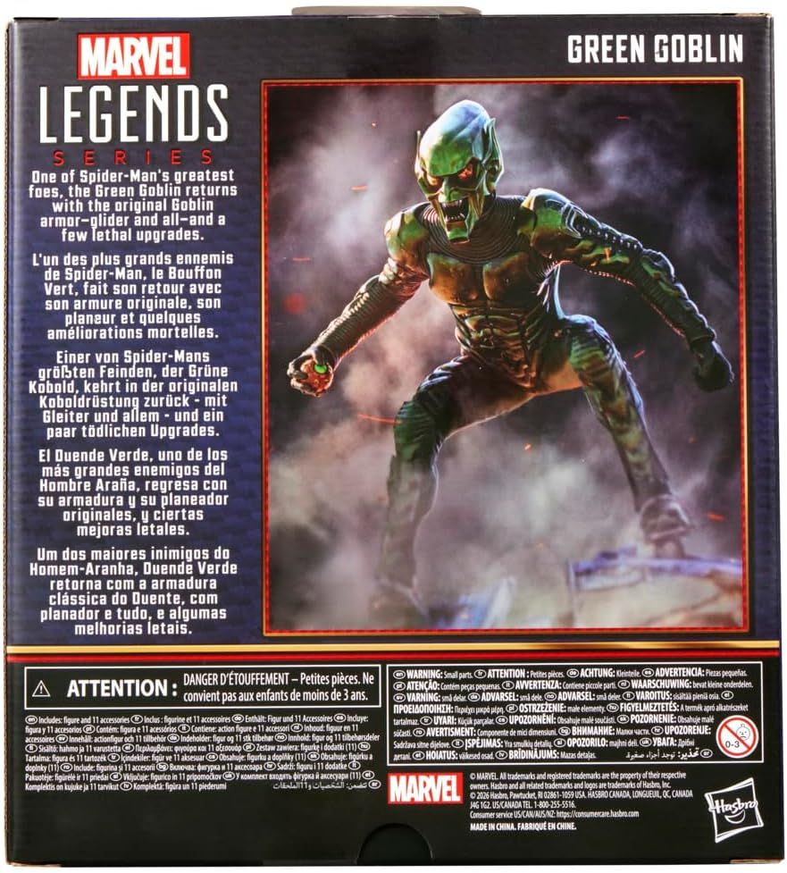 Figura Spider-Man Marvel Legends Deluxe Green Goblin Duende Verde