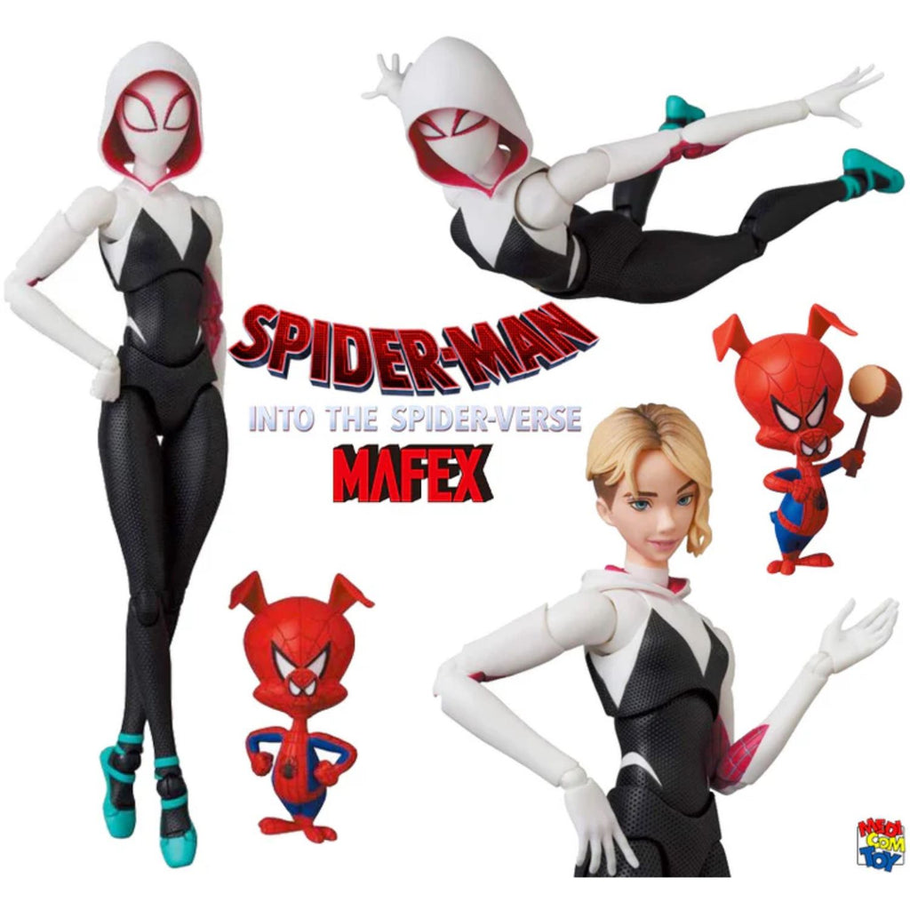 Spiderman Spider-verse Mafex 134 Spider-gwen & Spider-ham