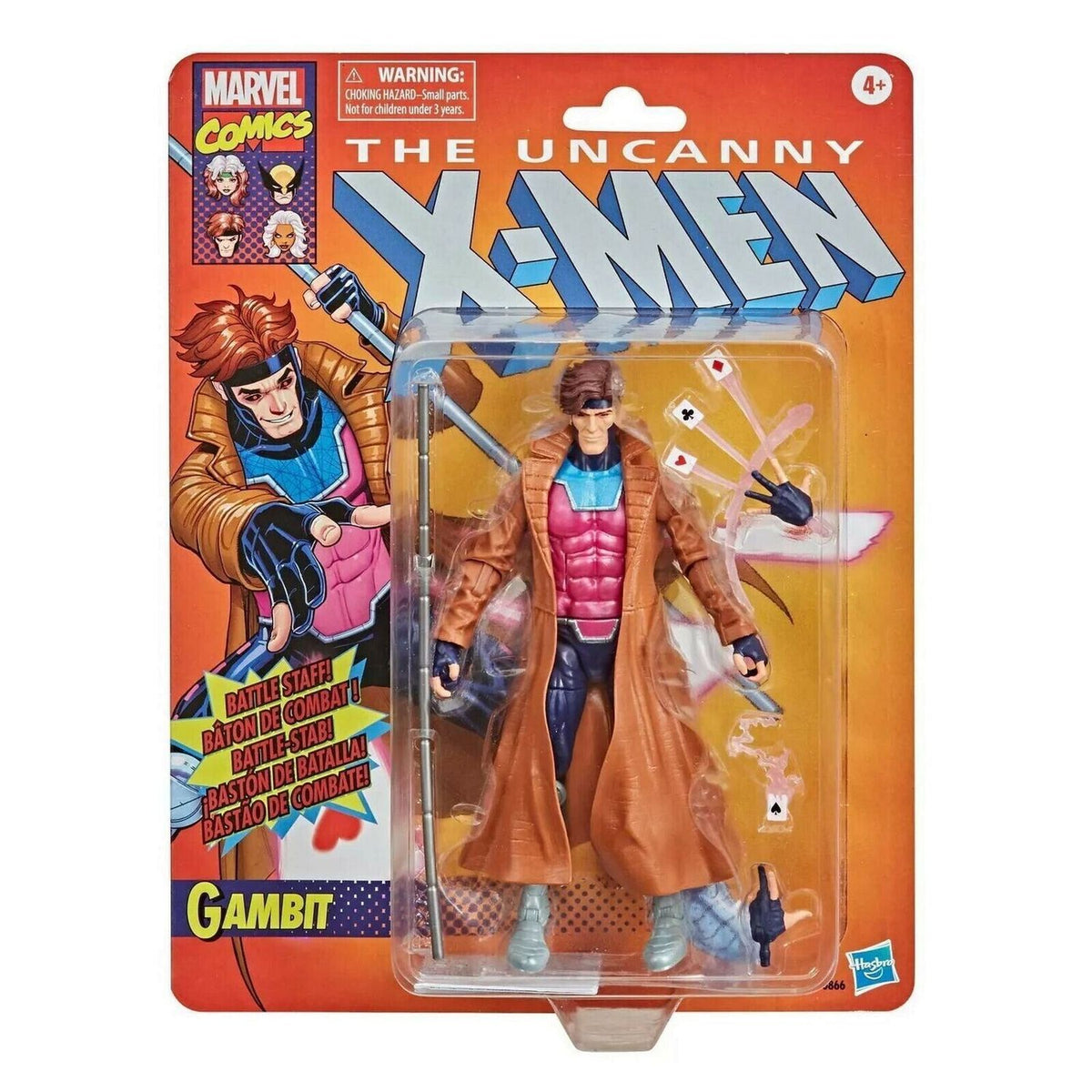 Figura de Acción Gambito X-Men Marvel Legends Retro Gambit