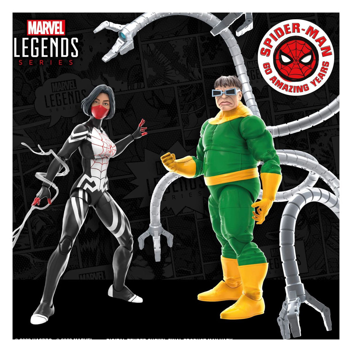 Spider-Man 60th Marvel Legends Silk and Dr Octopus Spiderman