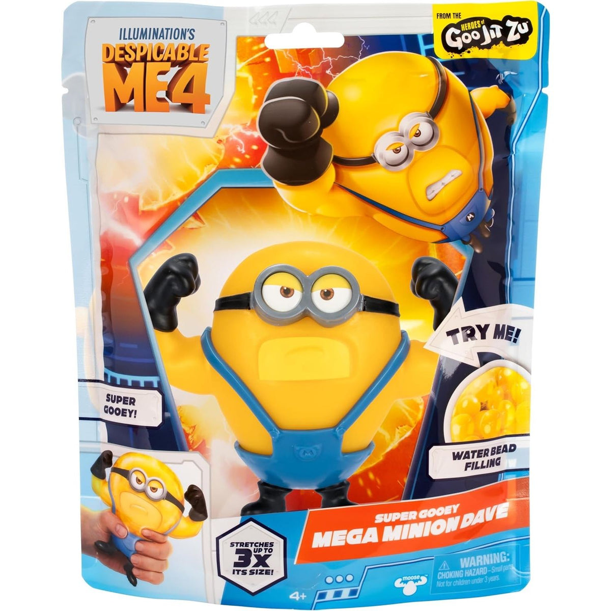 Super Squishy Mega Dave Mi Villano Favorito Mega Minions Goo Jit Zu