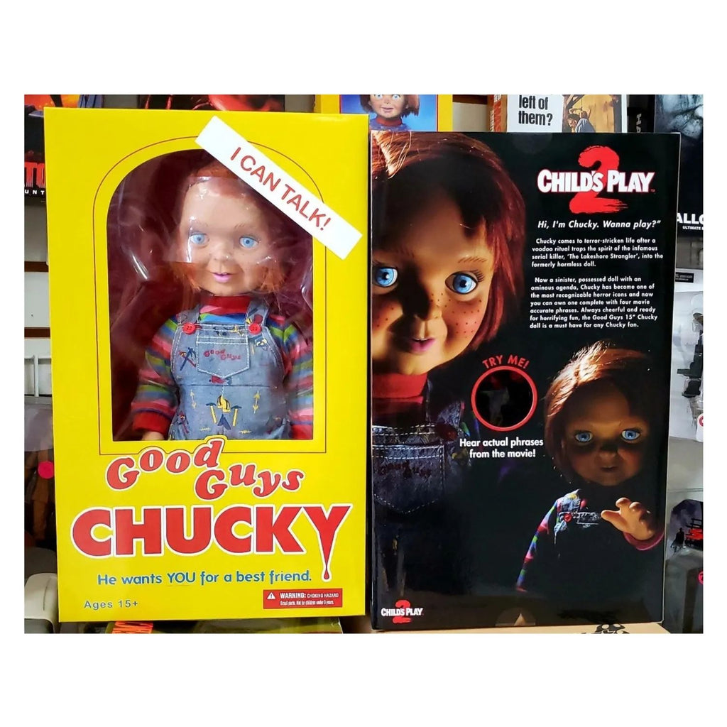 Chucky Good Guy Mezco Childs Play Altura 38cm y Habla Buen Chico
