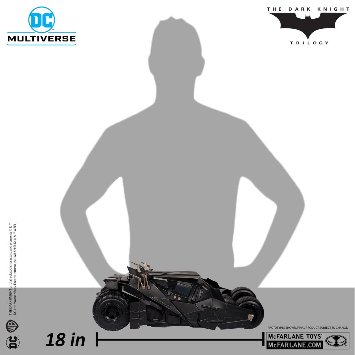 Lucius Fox & Tumbler Batmobile Gold Label Mcfarlane Batman