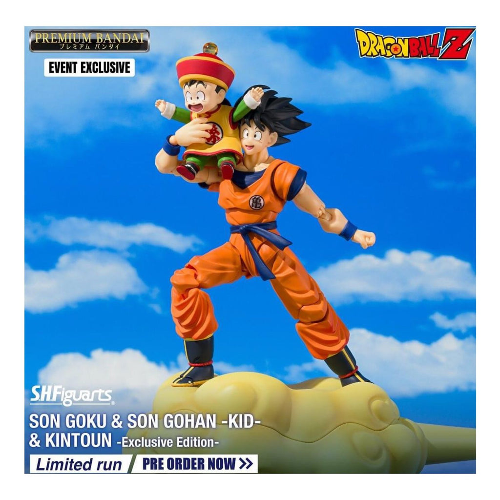 SH Figuarts GOKU & GOHAN KID & NUBE VOLADORA SDCC 2024