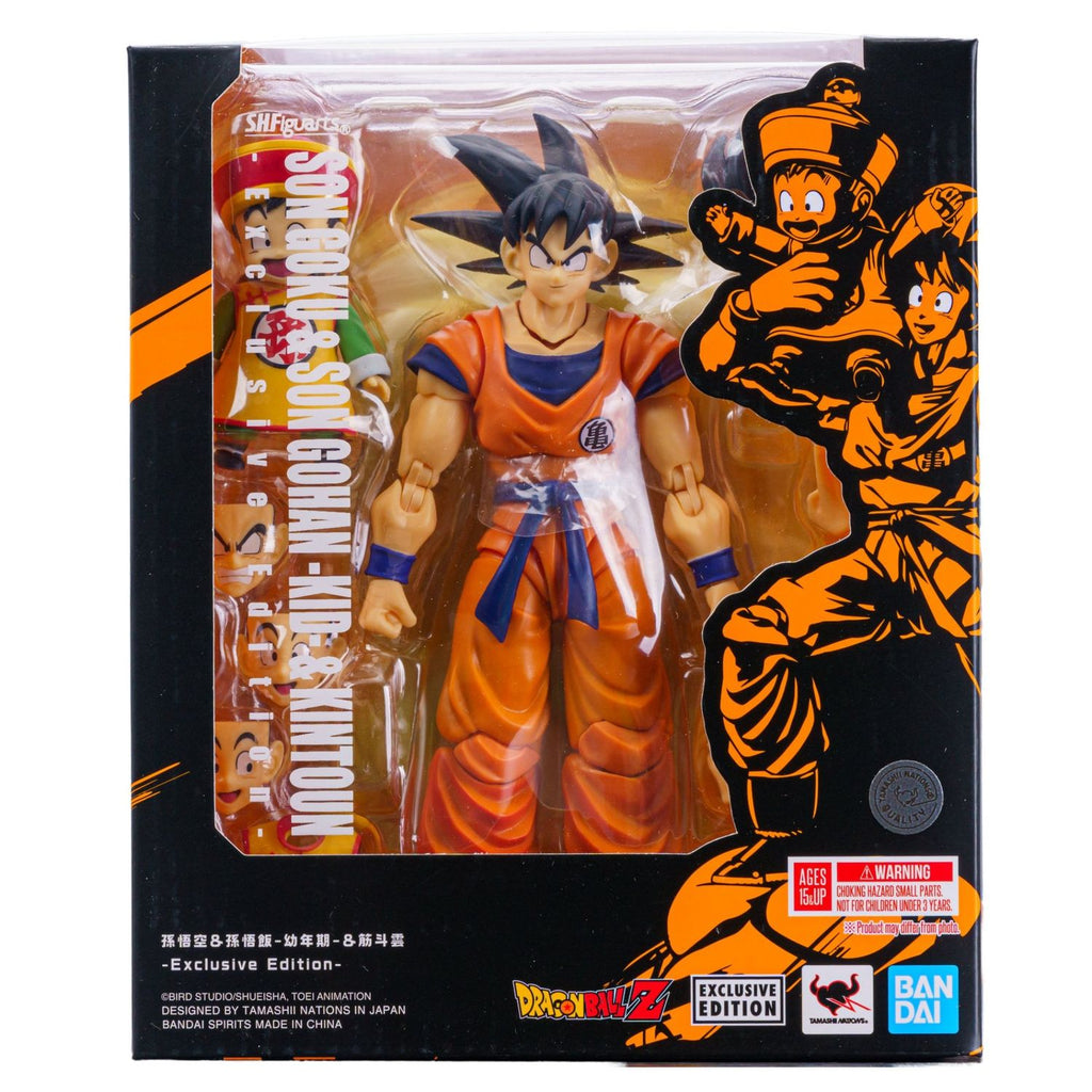 SH Figuarts GOKU & GOHAN KID & NUBE VOLADORA SDCC 2024