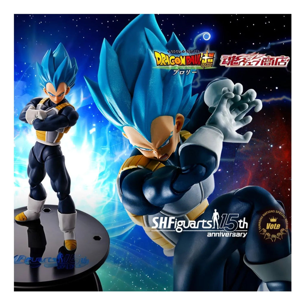 Dragon Ball Super SH Figuarts Vegeta God Blue & Red 15th
