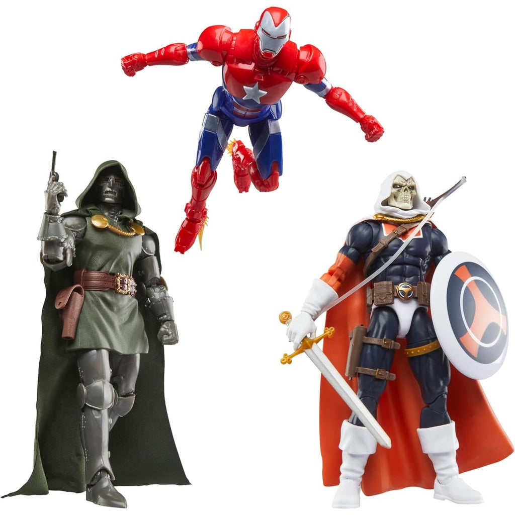 Pack 3 Figuras Marvel Legends Taskmaster Iron Patriot & Doctor Doom