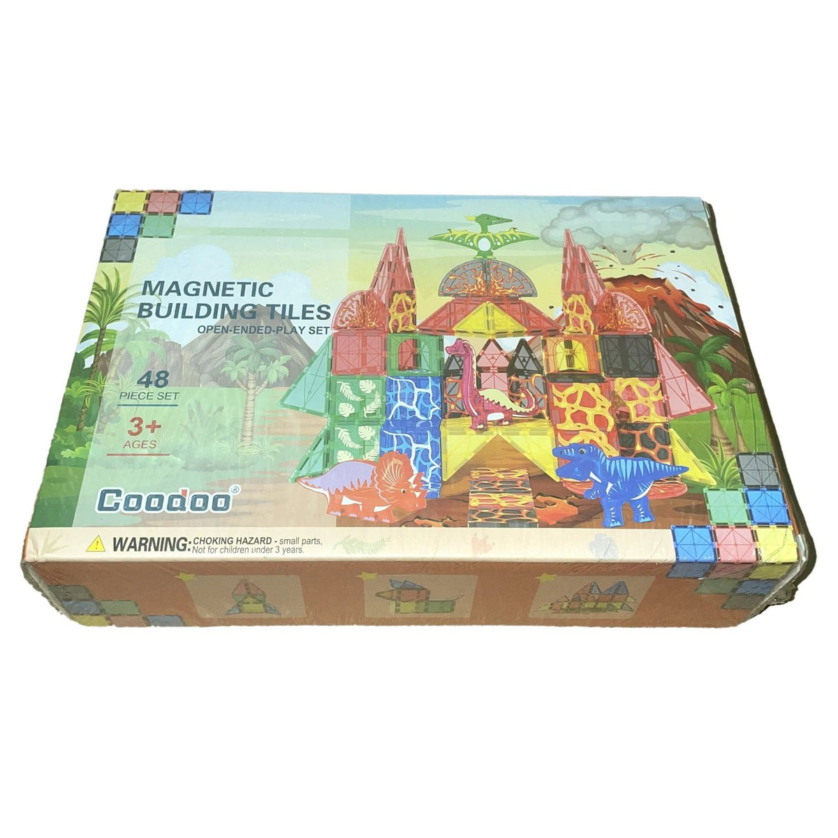 Set Bloques Magneticos Mundo Dinosaurio 48 Piezas