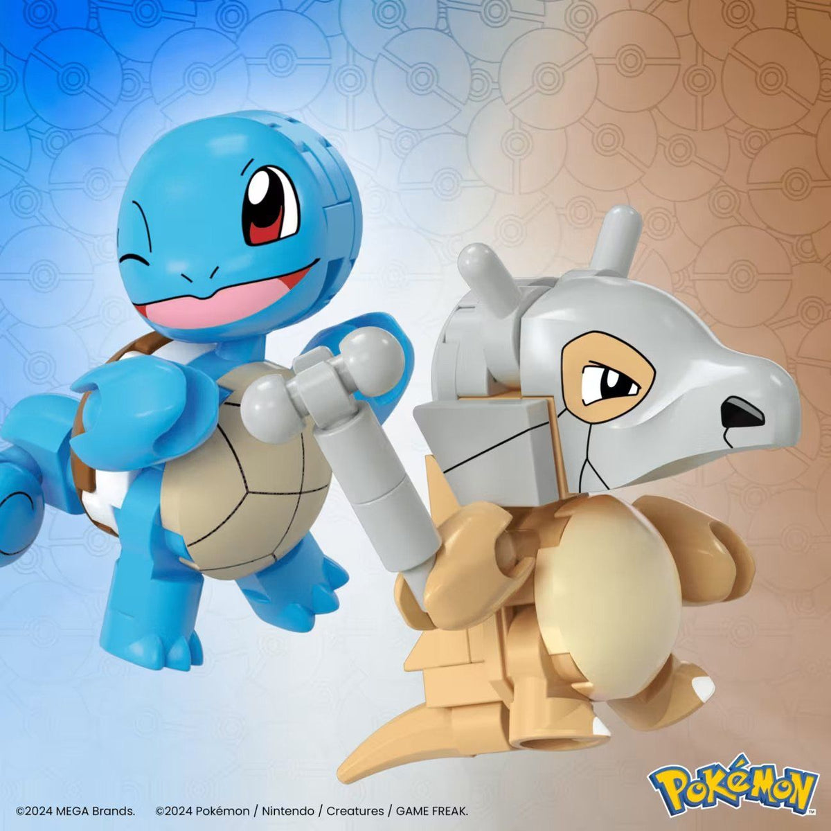 Mega Pokémon Squirtle & Cubone con 45 Bloques o piezas