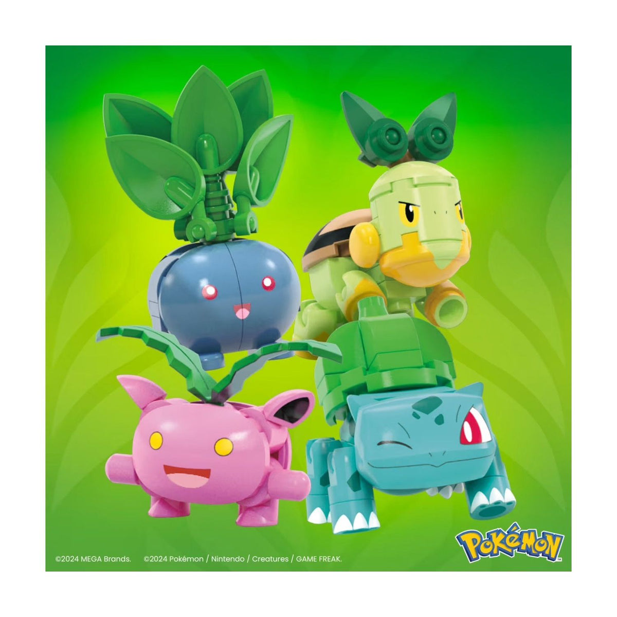 Mega Pokémon Tipo hierva 118 Bloques Bulbasaur Oddish Hoppip