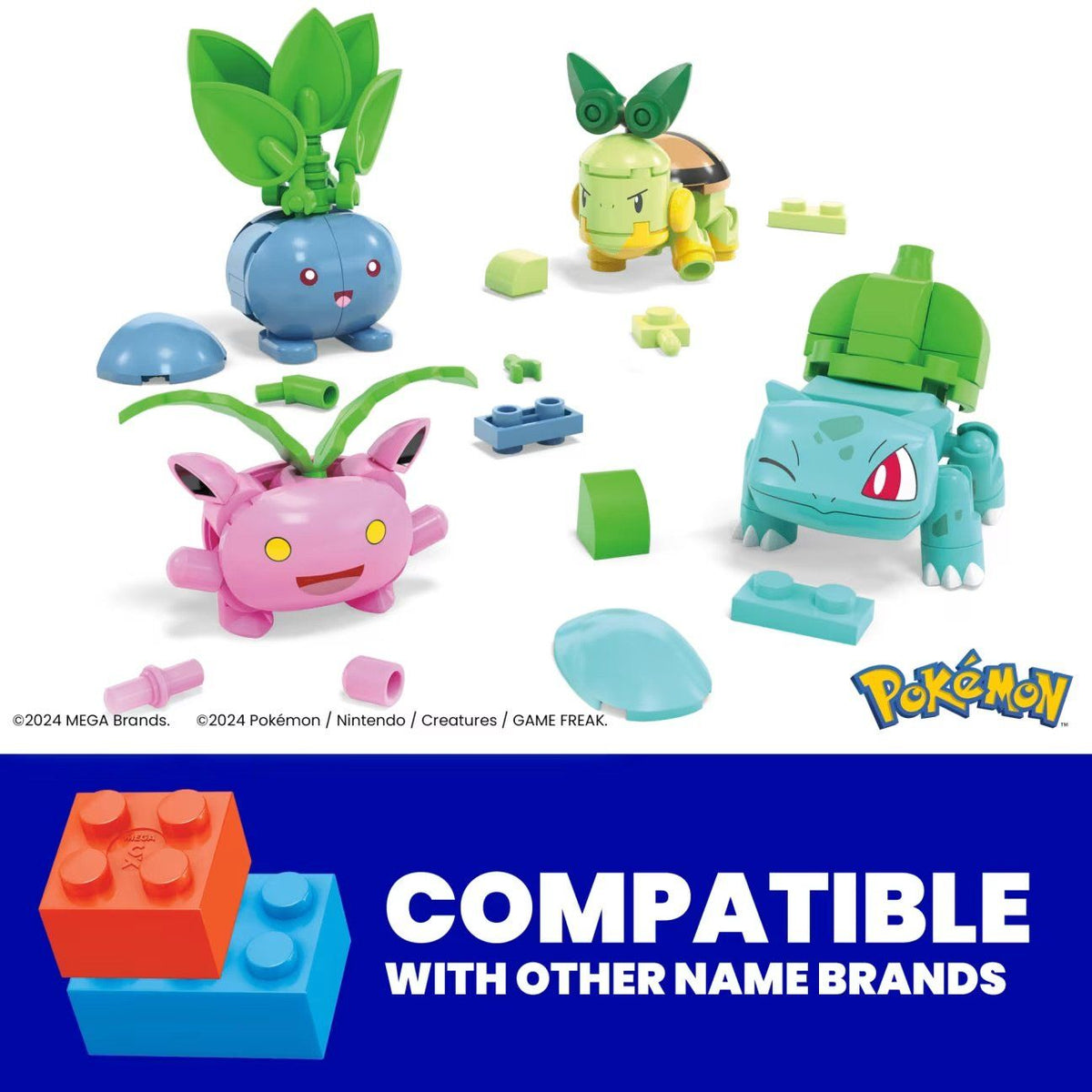 Mega Pokémon Tipo hierva 118 Bloques Bulbasaur Oddish Hoppip