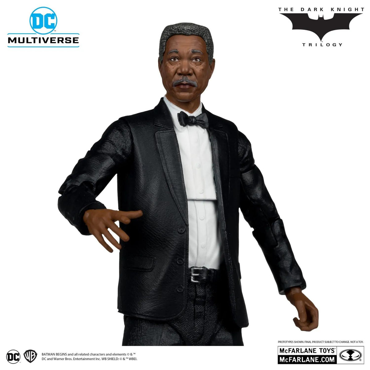 LUCIUS FOX BATMAN BEGINS MCFARLANE  PLATINUM EDITION