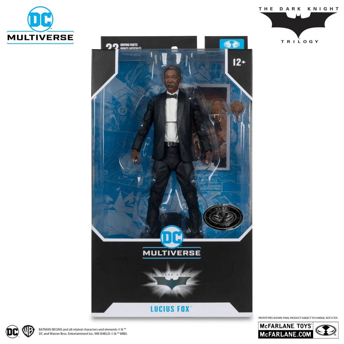 LUCIUS FOX BATMAN BEGINS MCFARLANE  PLATINUM EDITION
