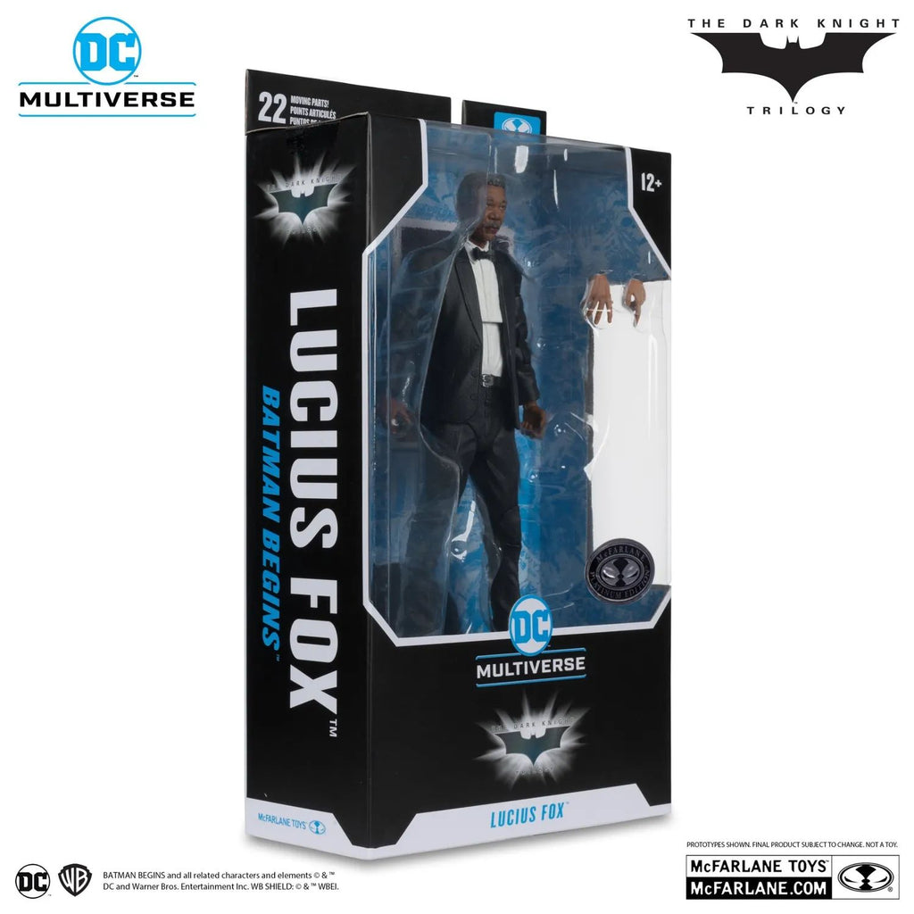 LUCIUS FOX BATMAN BEGINS MCFARLANE  PLATINUM EDITION