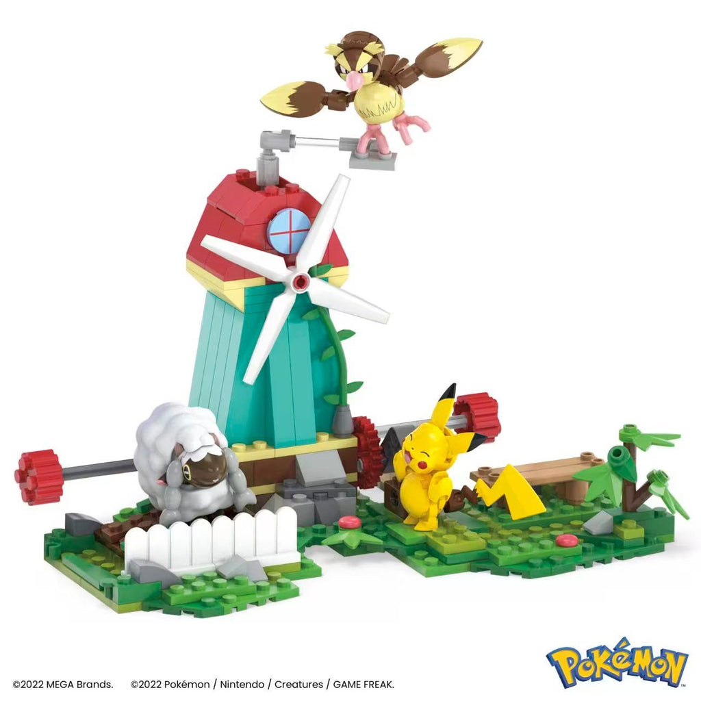 Mega Pokémon Set Molino de Viento 240 Bloques Pikachu Pidgey