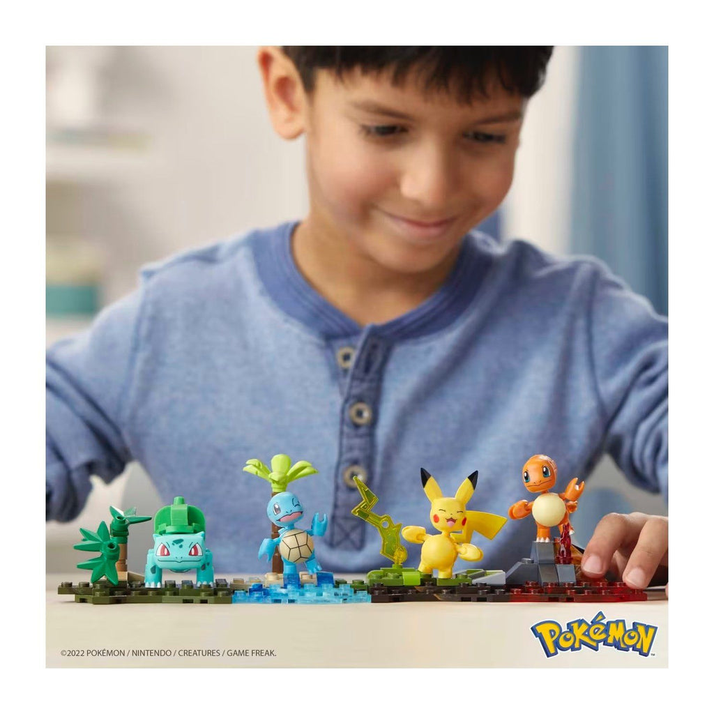 Mega Pokémon Set Region Kanto 130 Bloques Pikachu charmander