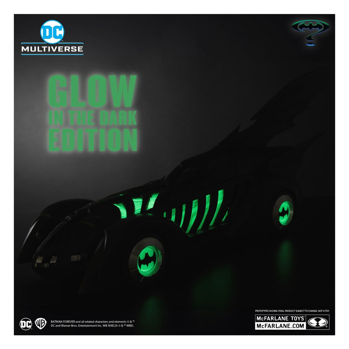 Batmobile Batman Forever Glow in the Dark Gold Label