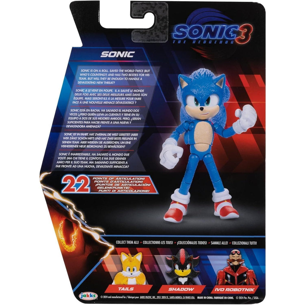 Figura de Accion Sonic the Movie Hedgehog 3 Jakks Pacific