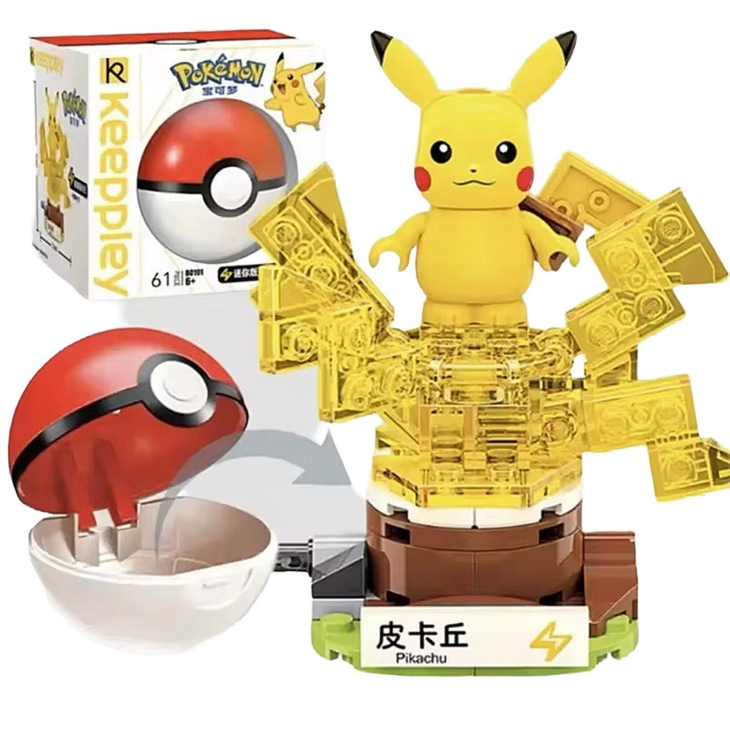 Set Bloques 6 Pokemon Pikachu Bulbasaur Charmander Squirtle