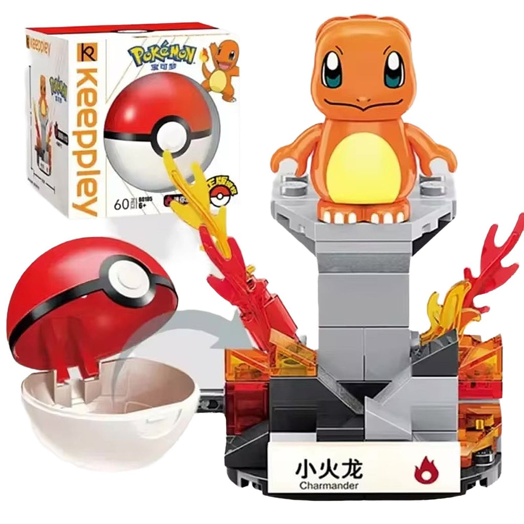 Set Bloques 6 Pokemon Pikachu Bulbasaur Charmander Squirtle