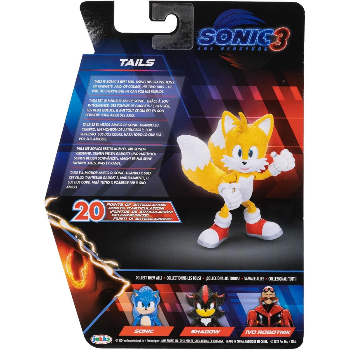 Figura de Accion Colitas La Pelicula Sonic 3 the Hedgehog Tails