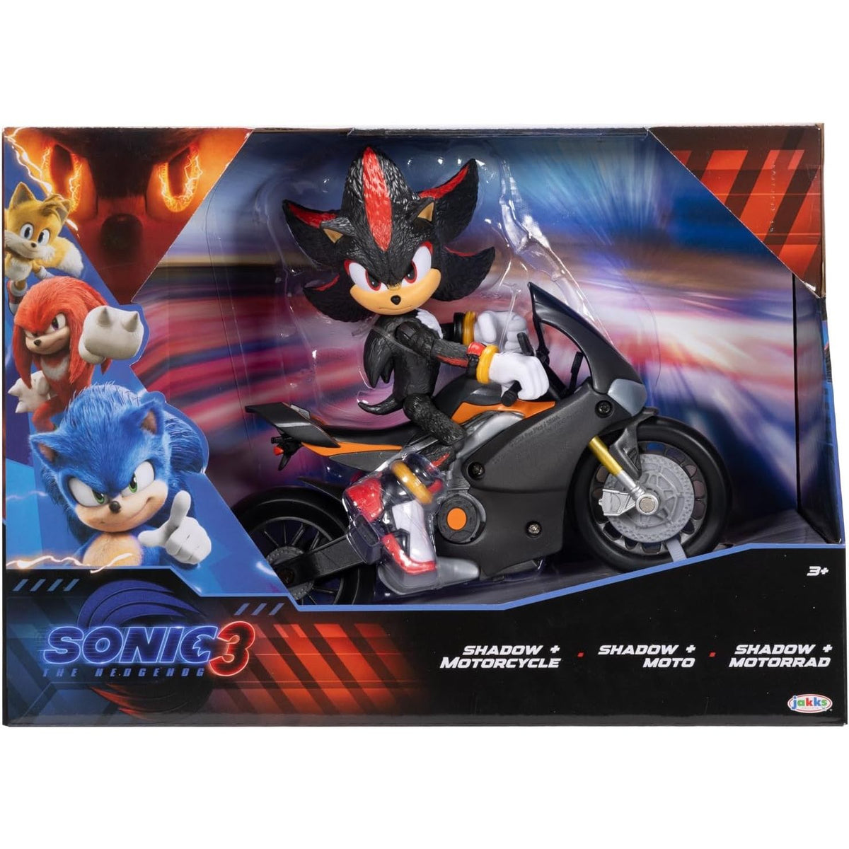 Figura La Pelicula Sonic 3 the Hedgehog Shadow con Motocicleta