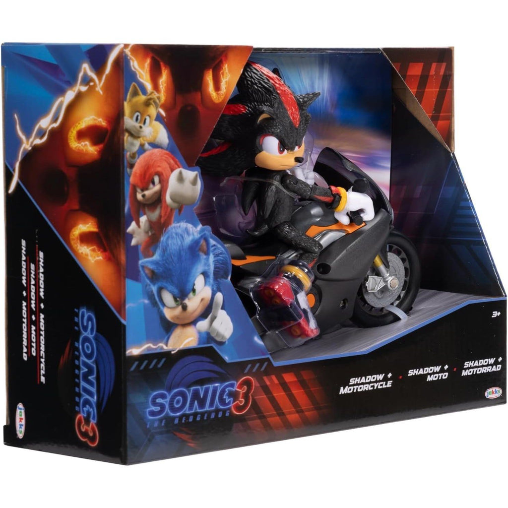 Figura La Pelicula Sonic 3 the Hedgehog Shadow con Motocicleta