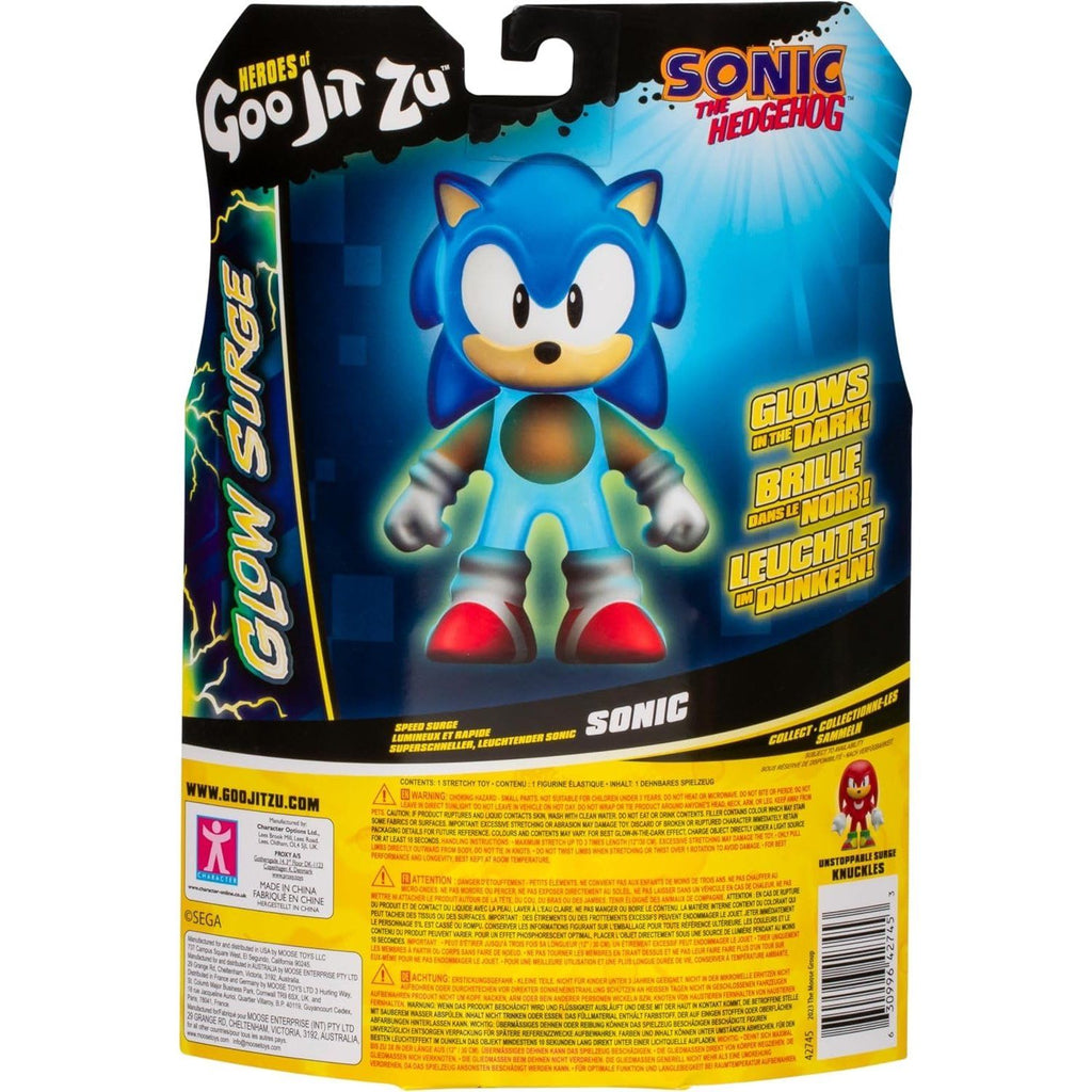 Figura Sonic The Hedgehog Estirable Elastico Brilla en Oscuridad