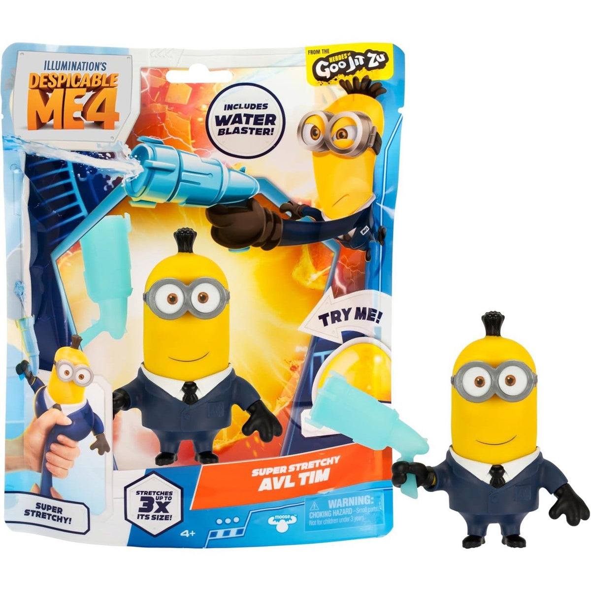 Minions Super elástico AVL Minion Tim Squirter Goo JIT Zu Squishy