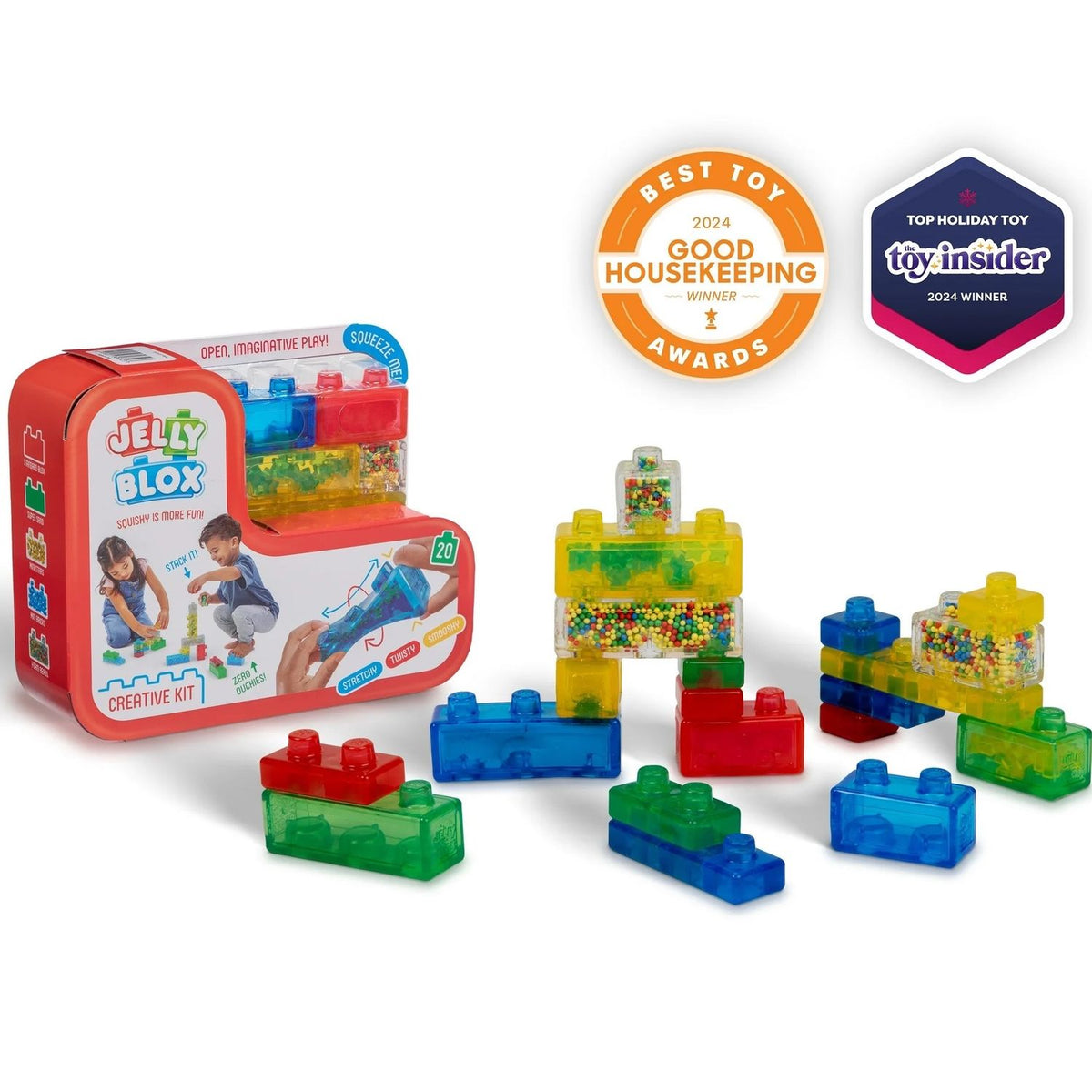 Set Bloques de Construcción Sensorial Estirables de 20 Piezas tipo Goo Jit Zu