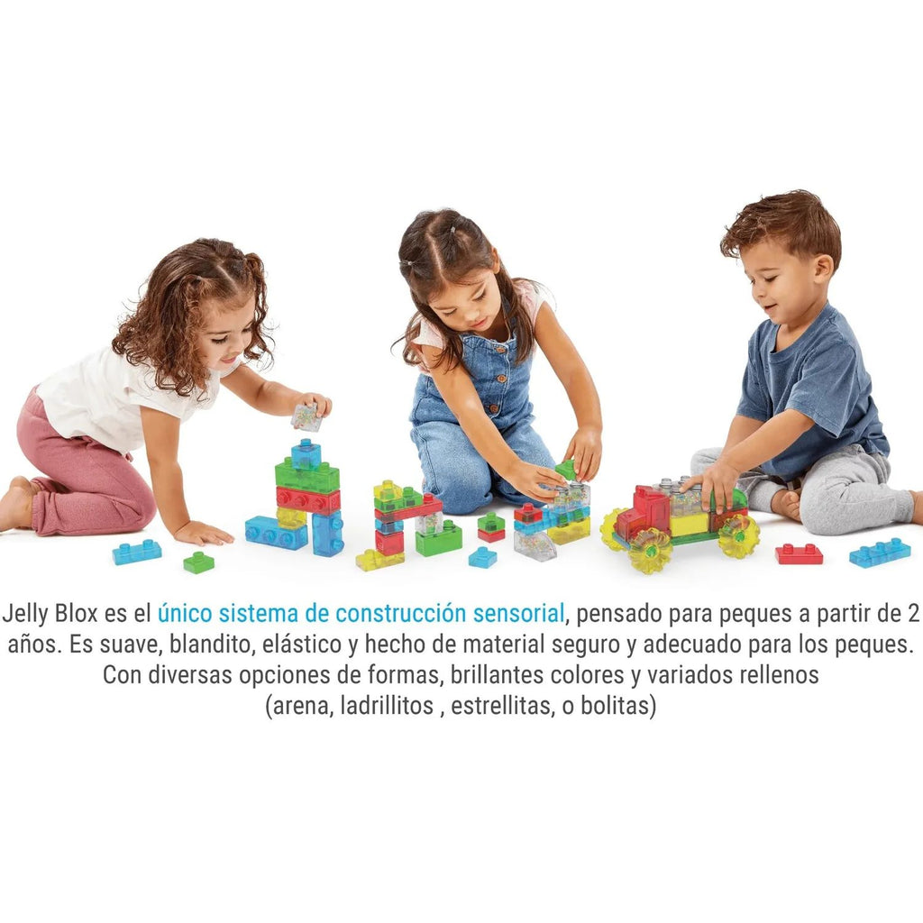 Jelly Blox Tractor Bloques de Construcción Sensorial Squishy Estirables 35 Piezas tipo Goo Jit Zu