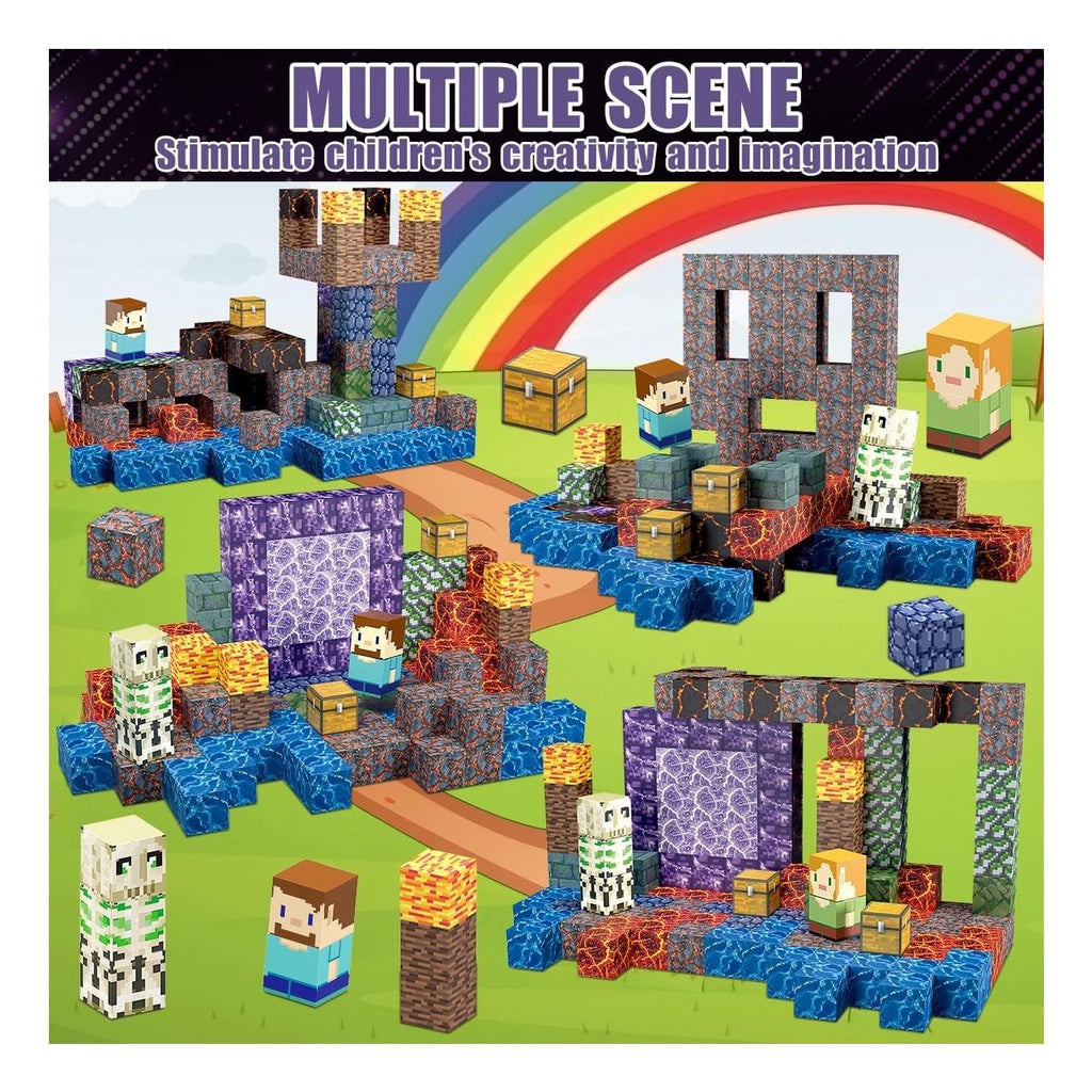 Set Bloques magnéticos Minecraft cubos imanes 213 PIEZAS