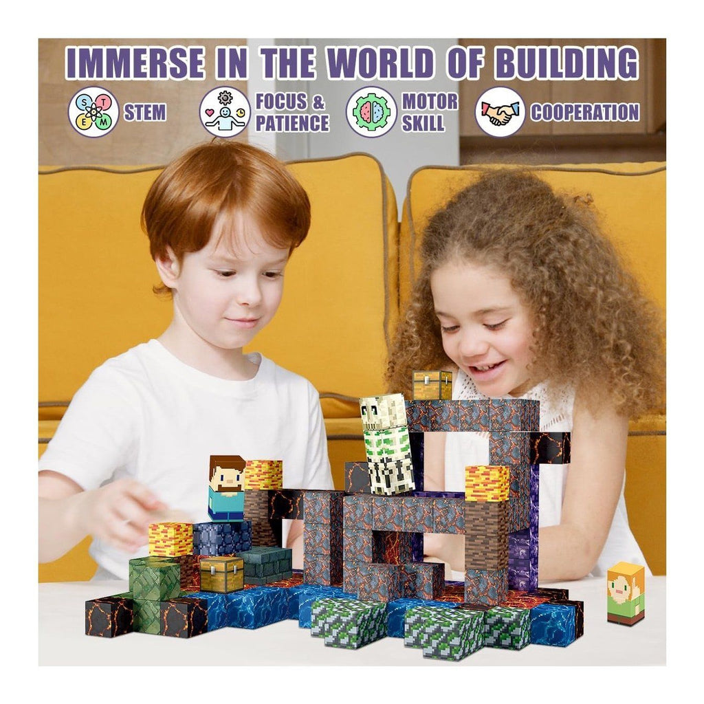 Set Bloques magnéticos Minecraft cubos imanes 213 PIEZAS
