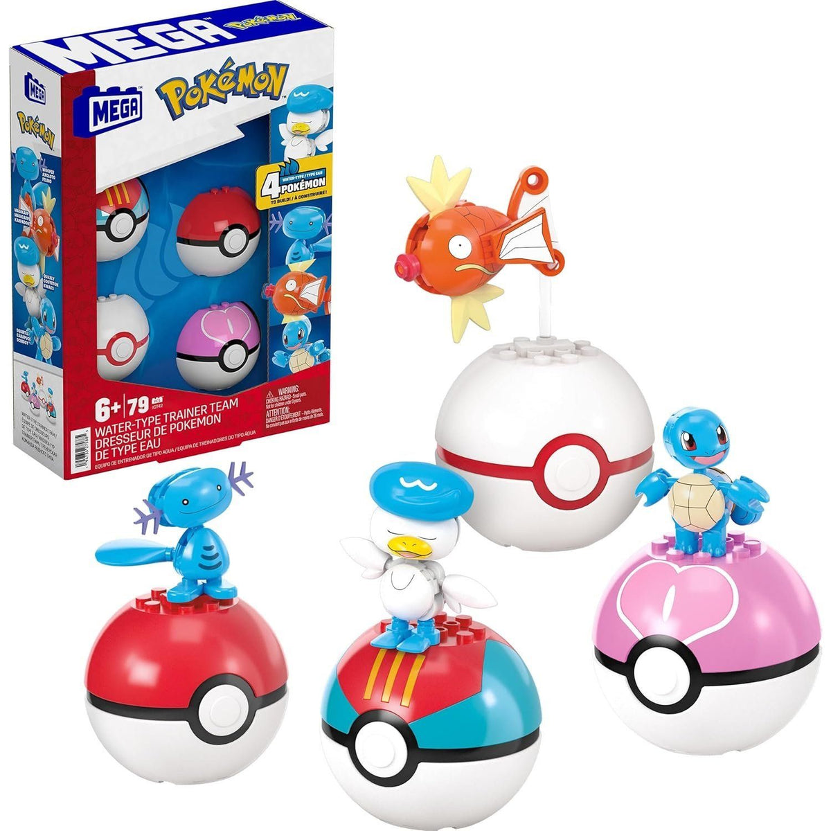 Mega Pokémon Tipo Agua 79 Bloques Magikarp, Squirtle ..