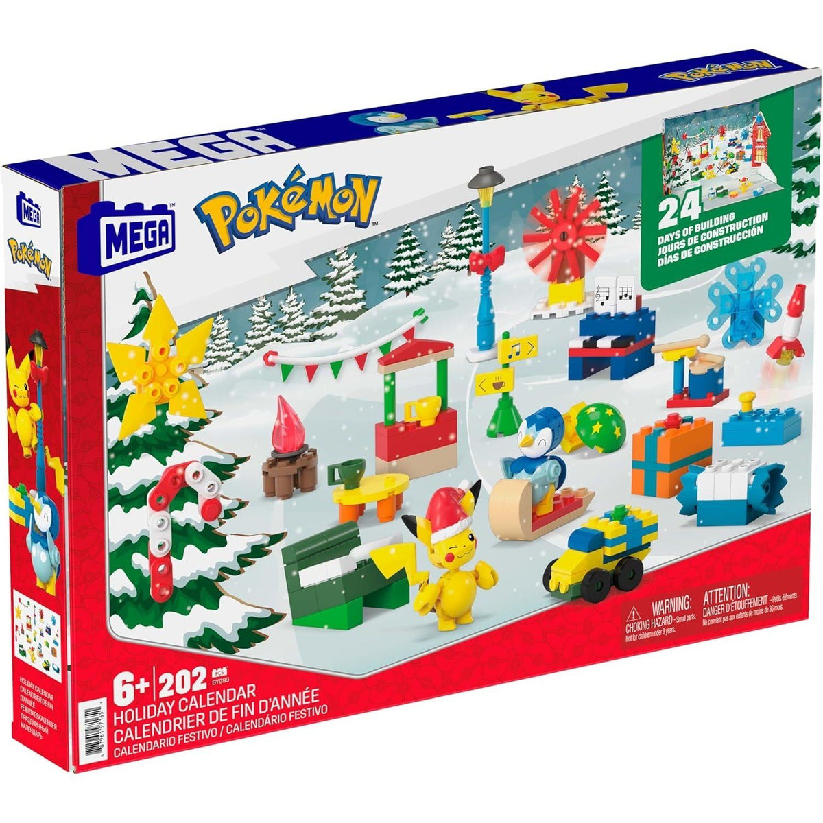 Mega Pokémon Set Calendario de Adviento Navideño 202 Bloques