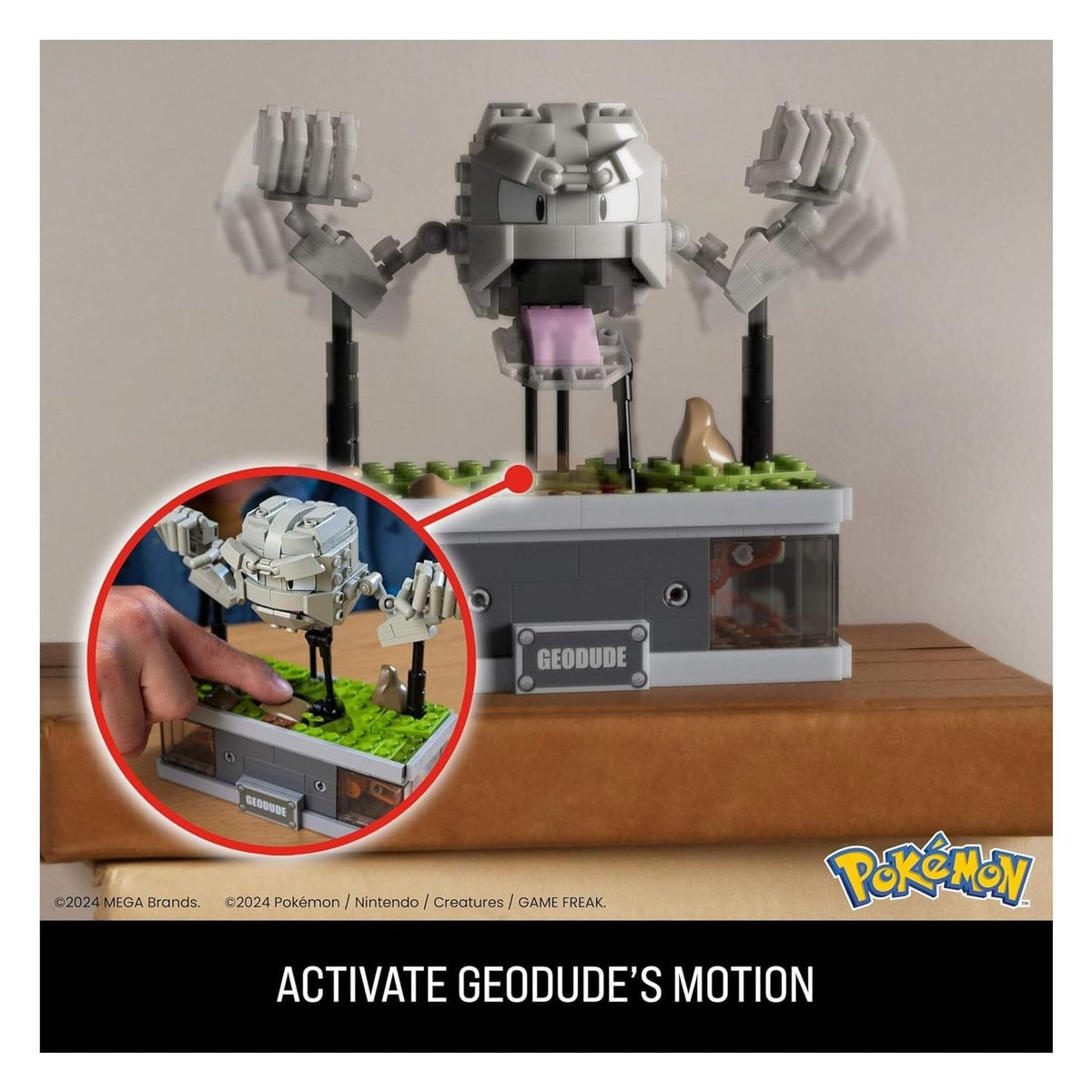 Mega Pokémon Set Mini Geodude Tipo Roca 343 Bloques