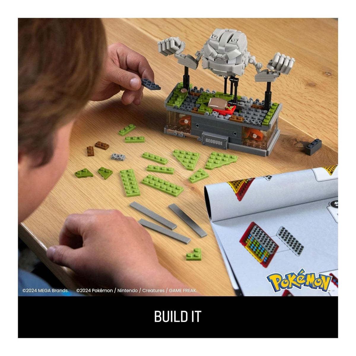 Mega Pokémon Set Mini Geodude Tipo Roca 343 Bloques