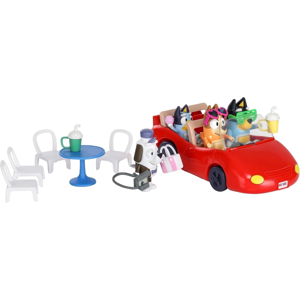 Bluey Auto Convertible con paquete de 4 figuras Coleccionables