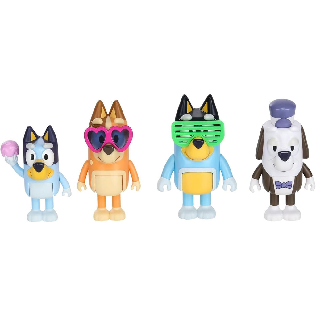 Bluey Auto Convertible con paquete de 4 figuras Coleccionables