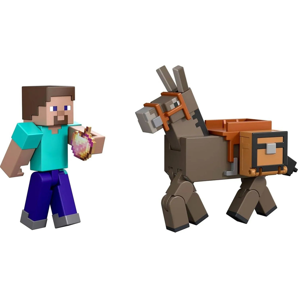 Minecraft Figuras de acción Steve & Donkey