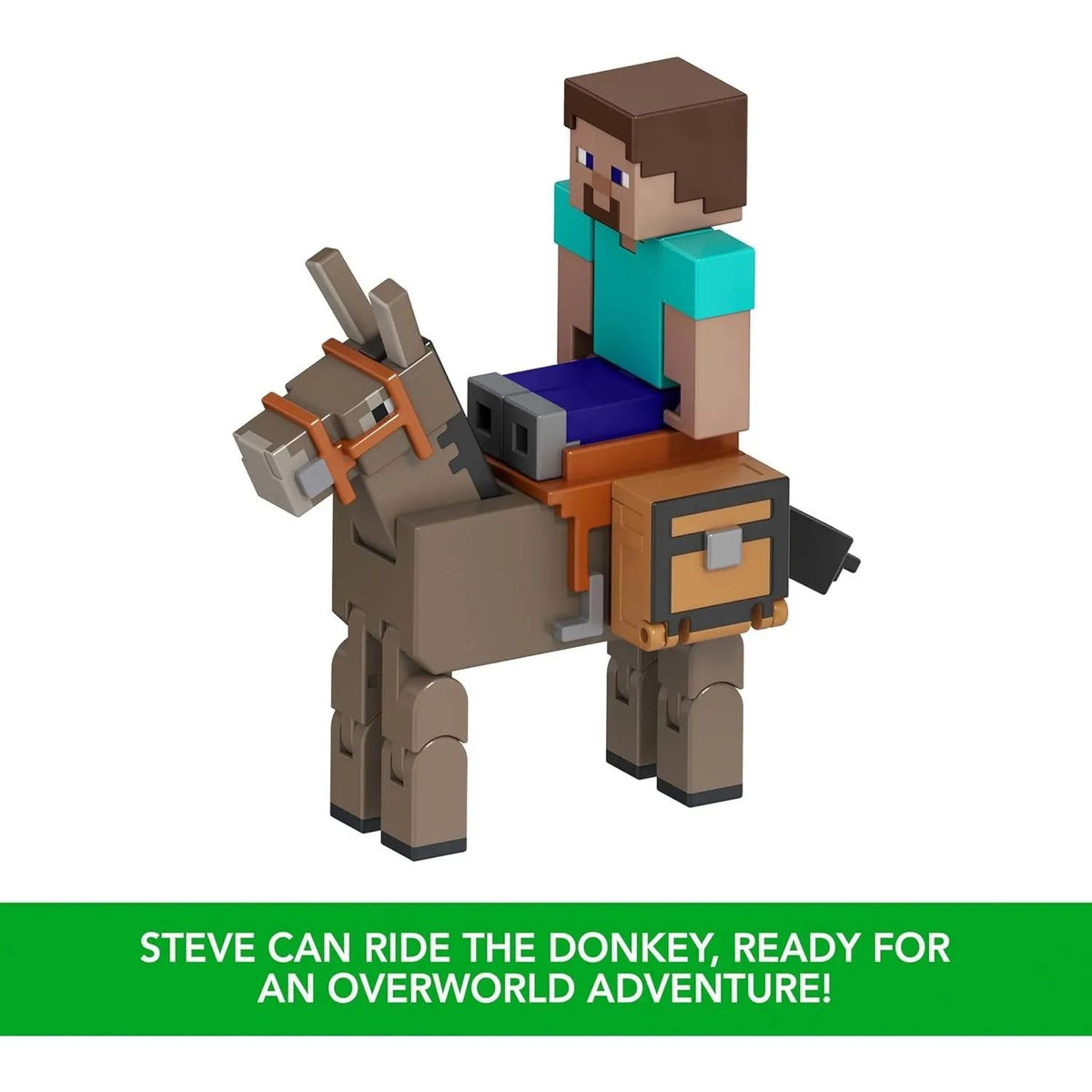 Minecraft Figuras de acción Steve & Donkey