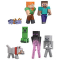 Set 7 Figuras Storypack Steve & Alex Creeper Enderman
