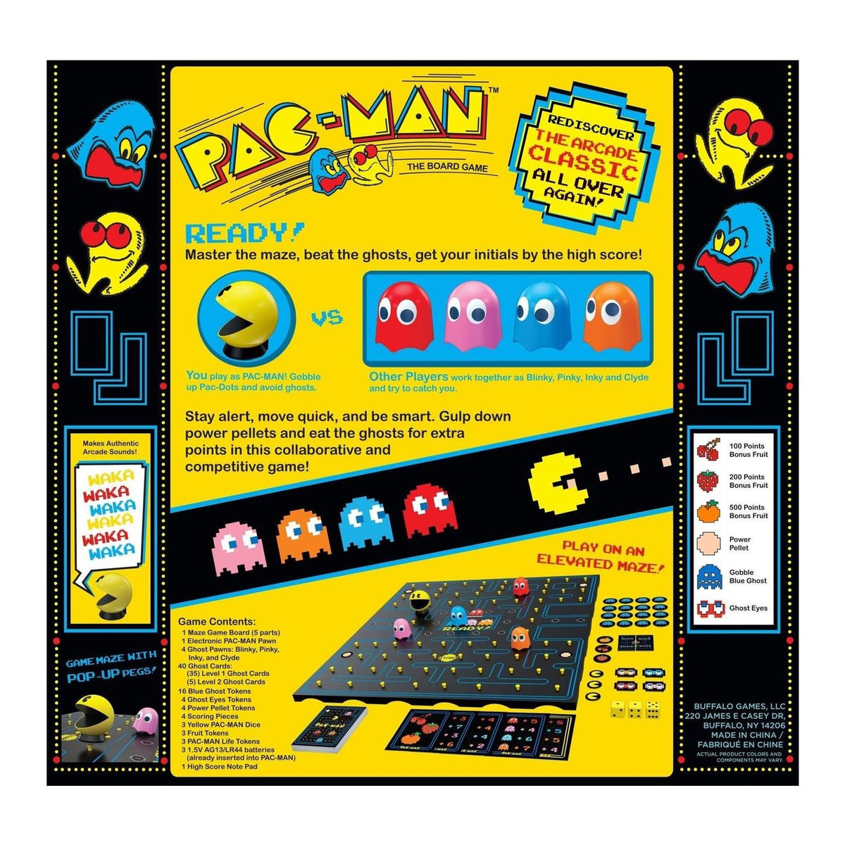 PAC-MAN The Board Game Juego de Mesa Pacman con Sonido